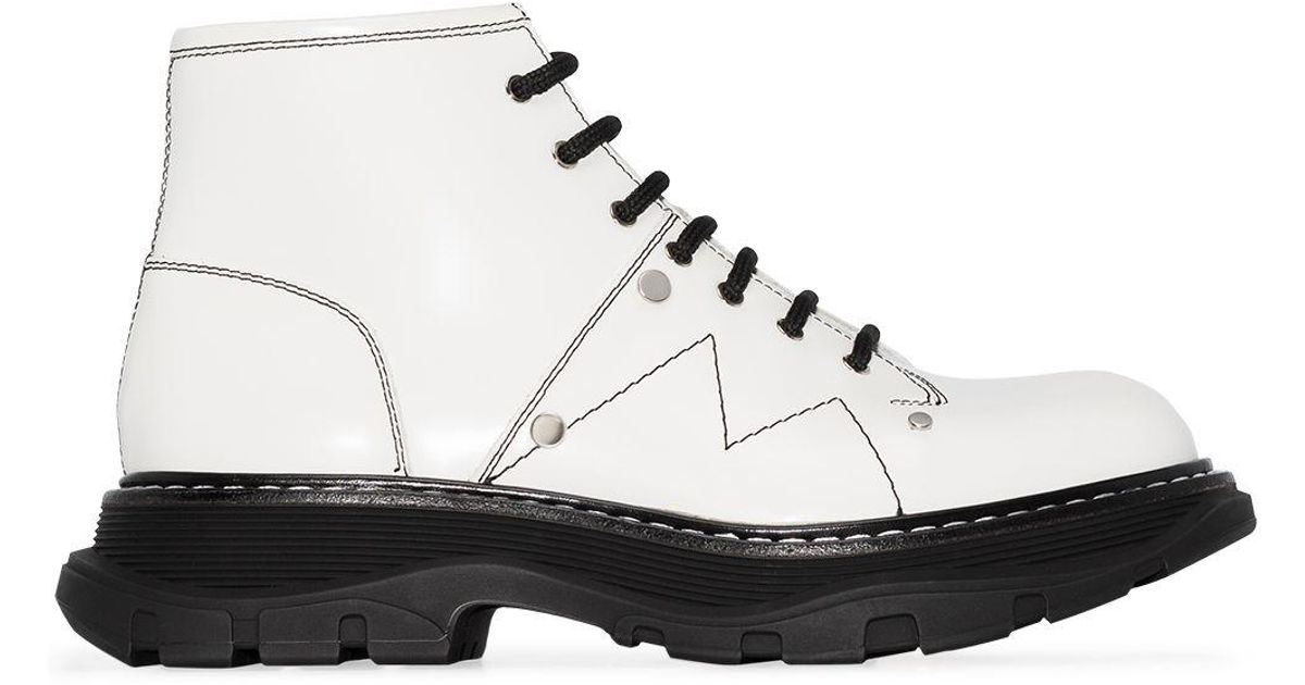 alexander mcqueen lace up boot