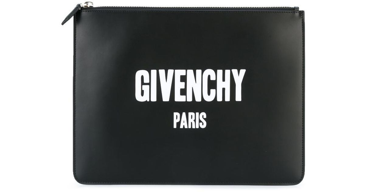 Givenchy Leather Paris Logo Print 