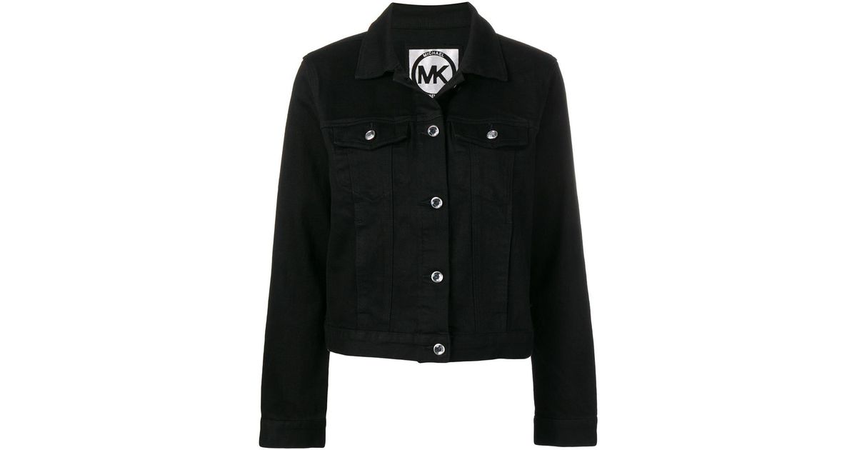 MICHAEL Michael Kors Basic Denim Jacket in Black - Lyst