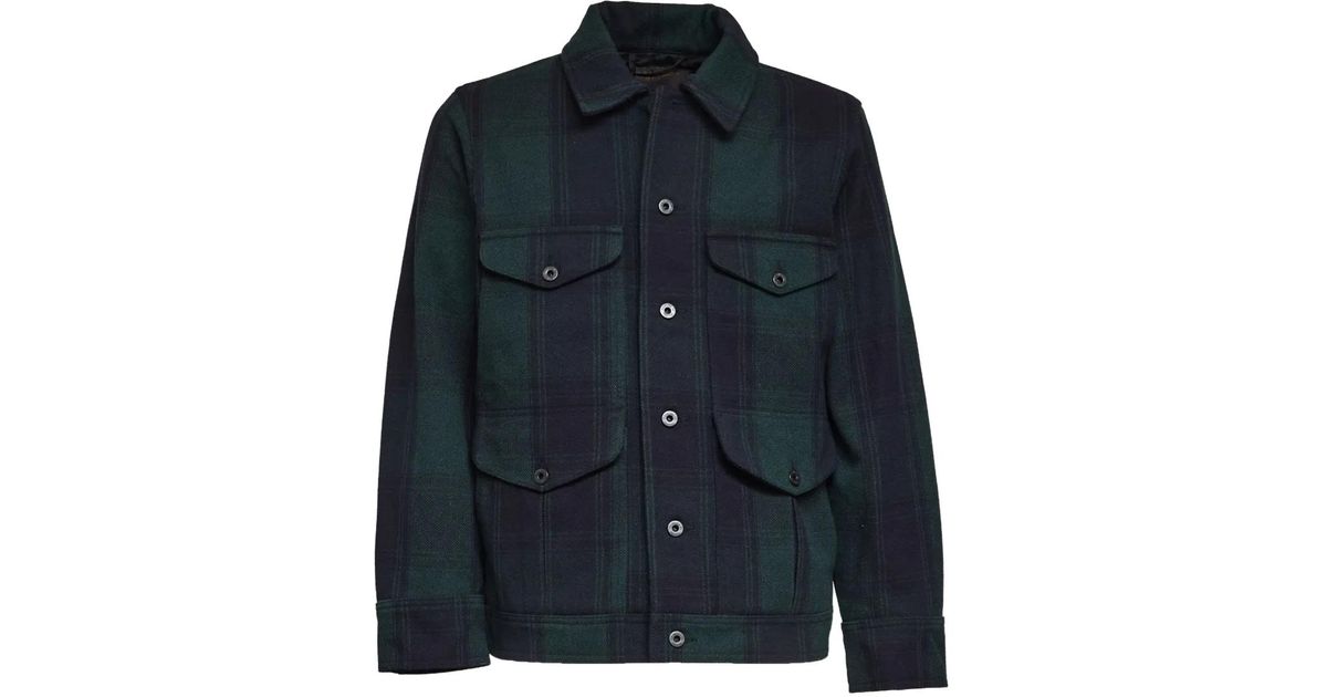 Filson Journeyman Wool Shirt Jacket in Blue for Men | Lyst UK