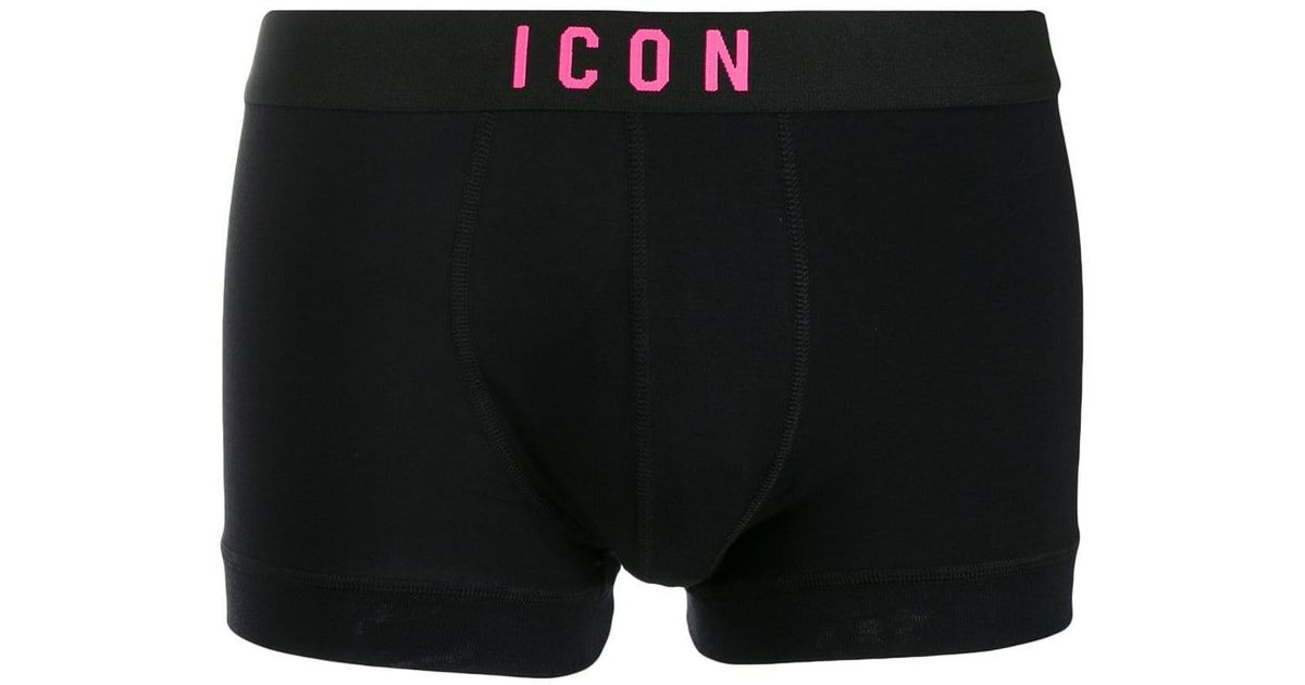 DSquared² Cotton Icon Boxers in Black for Men - Lyst