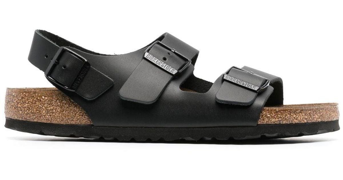 Birkenstock Side Buckle-fastening Slingback Sandals in Black for Men | Lyst