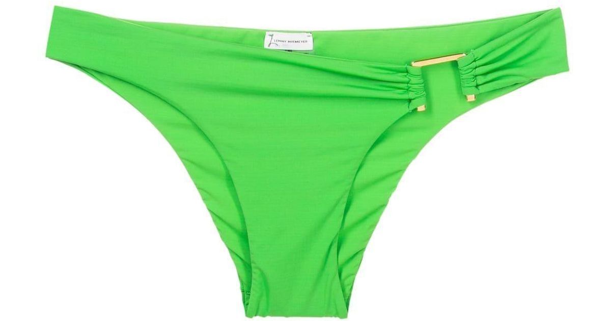 Lenny Niemeyer Hardware-detail Bikini Bottoms in Green | Lyst