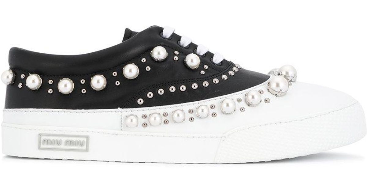 sneakers with pearls