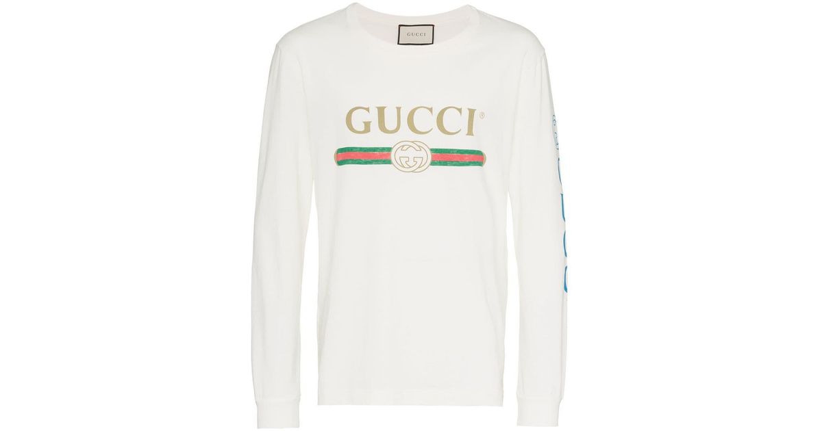 T-shirt con dragone ricamatoGucci in Cotone da Uomo | Lyst