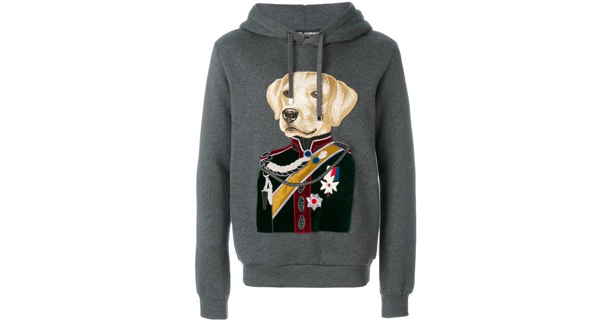 \u0026 Gabbana Dog Colonel Patch Hoodie 