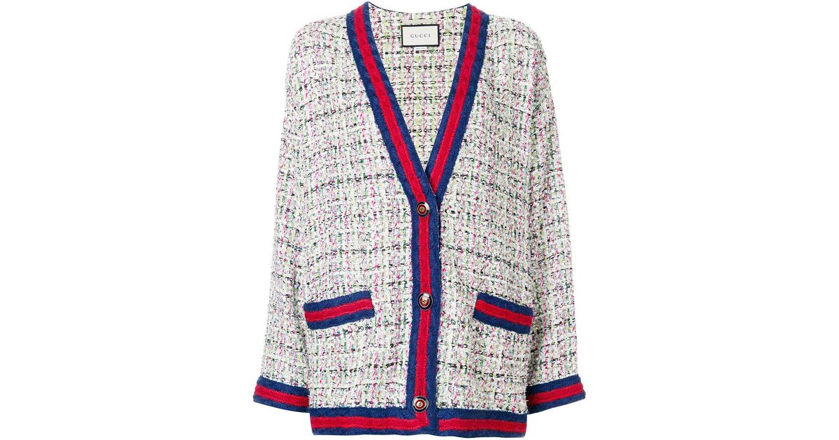 gucci tweed cardigan