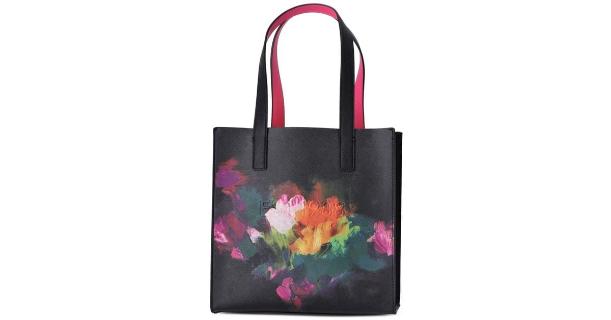 Ted Baker PAPICON Icon Large Black Floral Bag