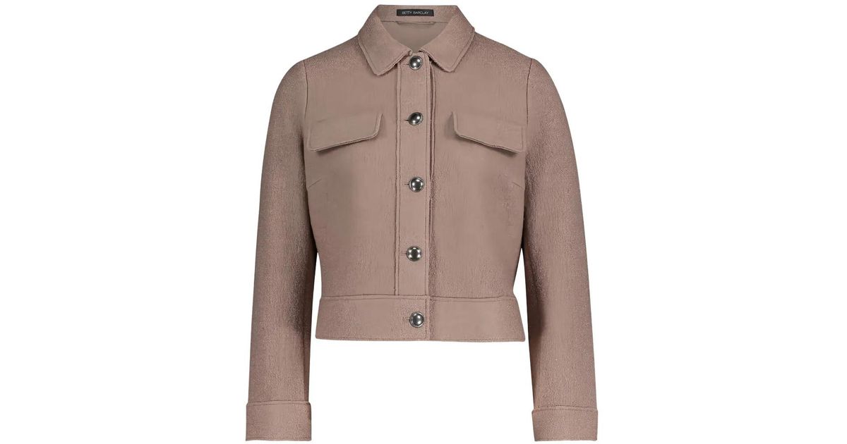 Betty Barclay Buttoned Pocket Jacket in Brown | Lyst UK