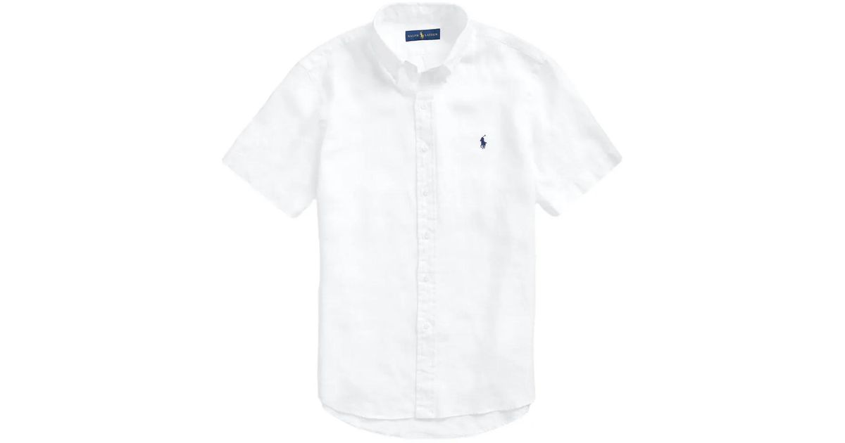 Polo Ralph Lauren Embroidered-Pony Shirt in White for Men | Lyst