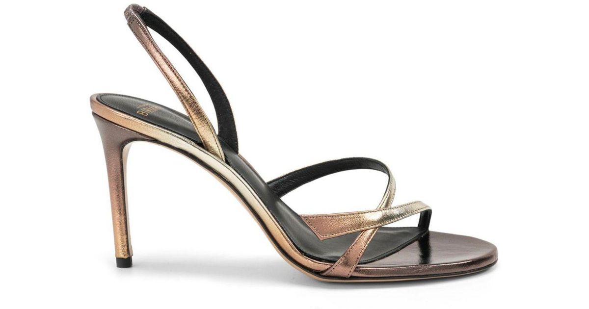 100mm Tita Mirror Leather Sandals