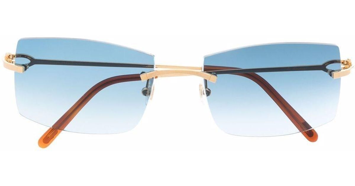 Cartier Sonnenbrille mit Farbverlauf-Gläsern in Blau | Lyst DE