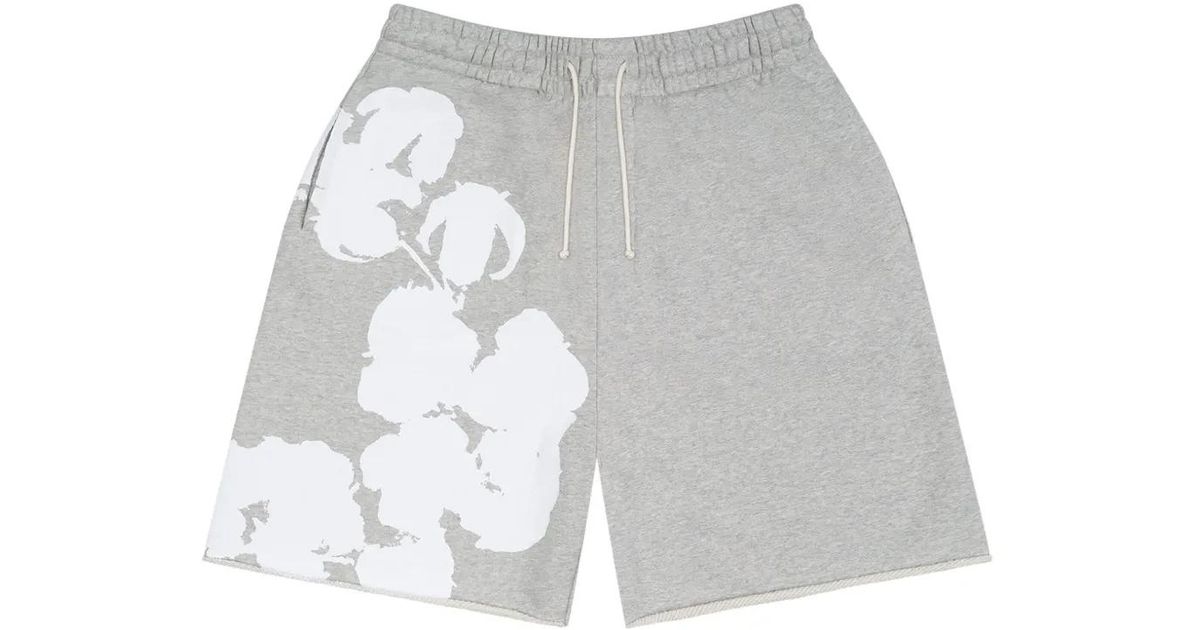 US発大人気!! Denim Tears Mono ホワイトモノ ショートパンツ 白 Denim Tears Mono Cotton Wreath Shorts White Men's - SS24 - US