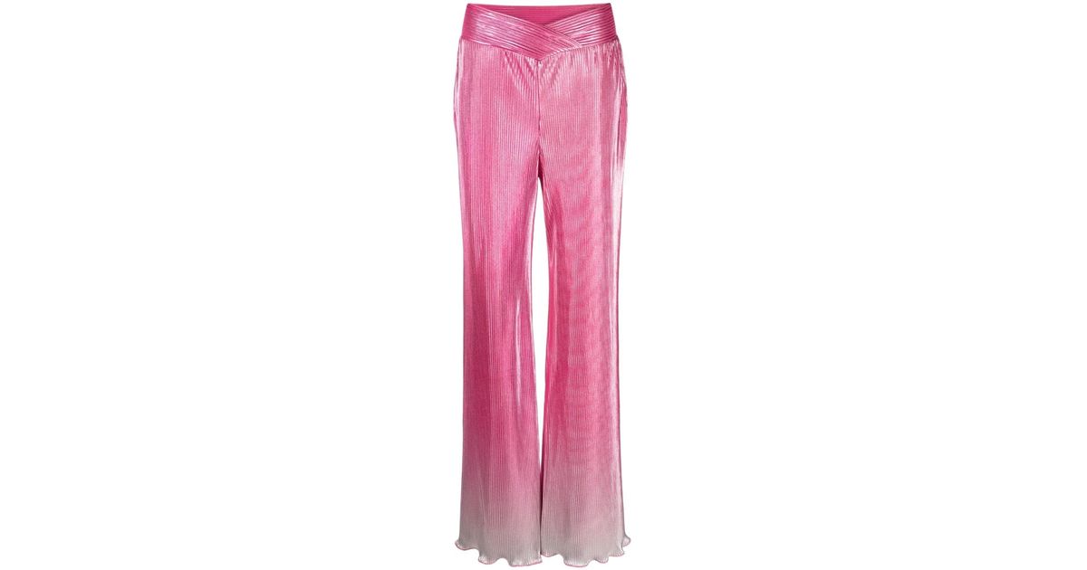 ROTATE BIRGER CHRISTENSEN Ombré Pleated Pants in Pink | Lyst