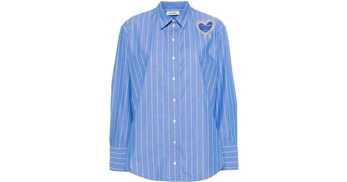 シャツ IONSEOUL Star Embroidery Stripe Shirt Rhinestone-embellished striped shirt | Emporium