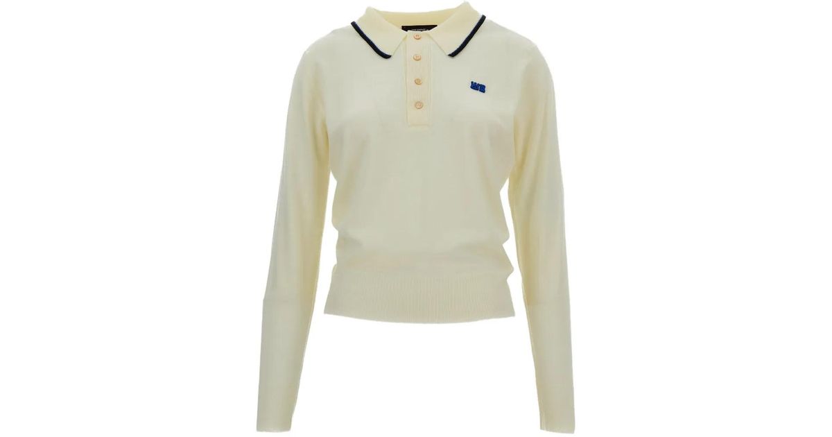 Wales Bonner X John Smedley Henry Long-Sleeve Polo Shirt in 