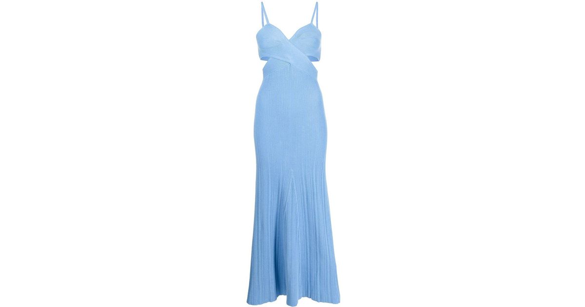 Anna Quan Cotton Sabrina Ankle Length Dress in Blue | Lyst