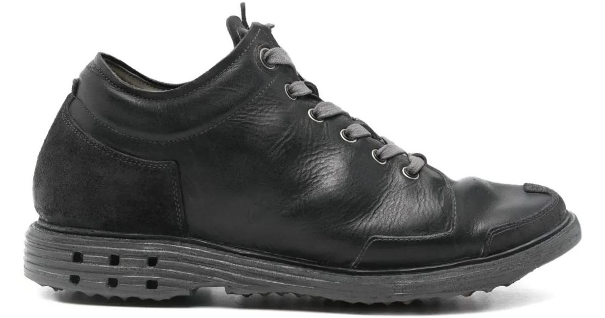 Layer Zero Leather Panelled Sneakers in Black for Men | Lyst
