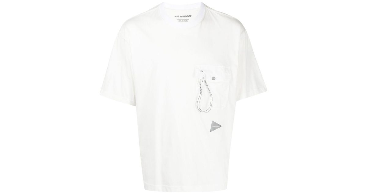 Camiseta The Pocket con logo and wander de hombre de color Blanco Hombre Ropa de Camisetas y polos de Camisetas de manga corta 