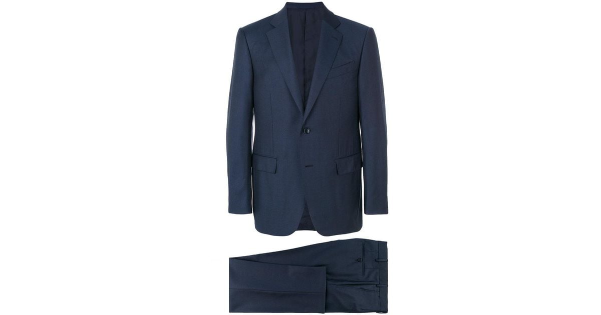 Zegna Pinstripe Suit in Blue for Men | Lyst