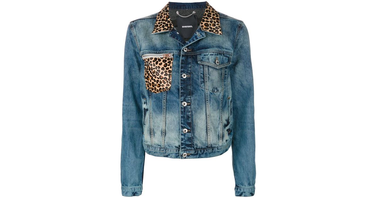 DIESEL Leopard Print Detail Denim 