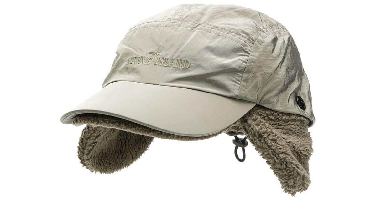 stone island green cap