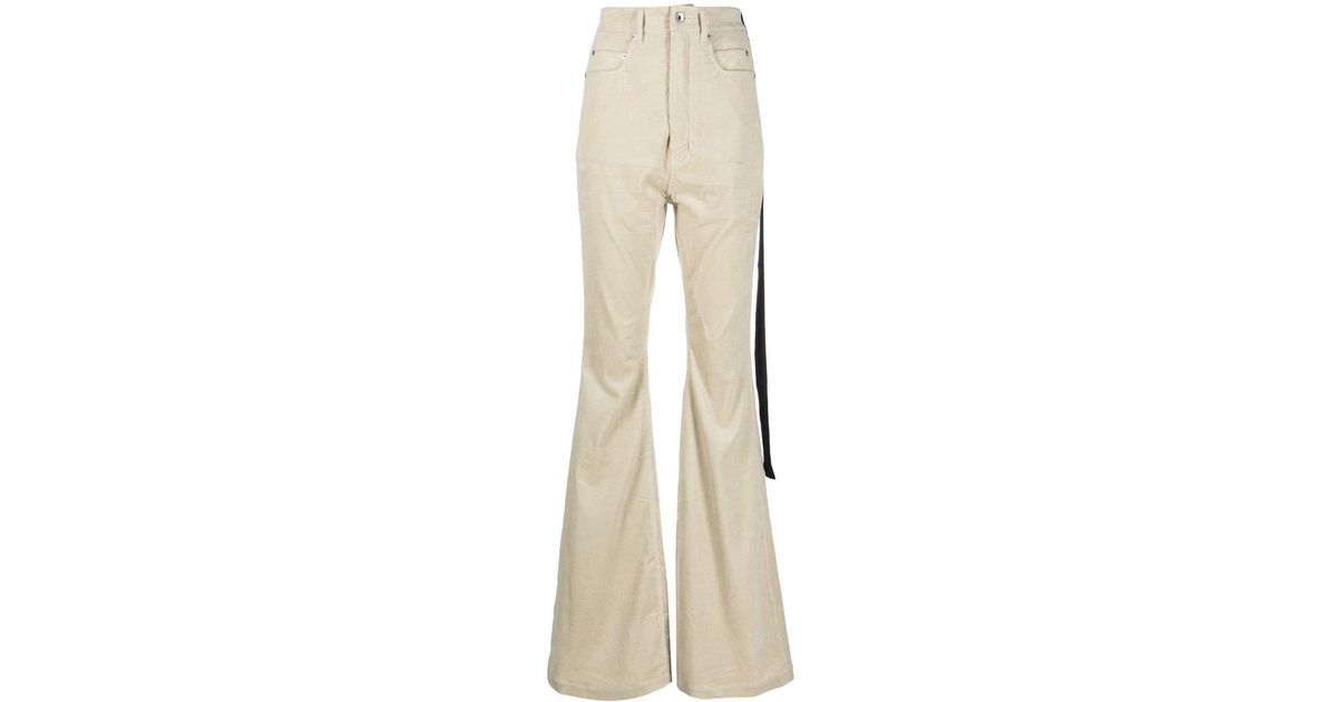 Rick Owens DRKSHDW Corduroy-detail Flared Jeans in Natural | Lyst Australia