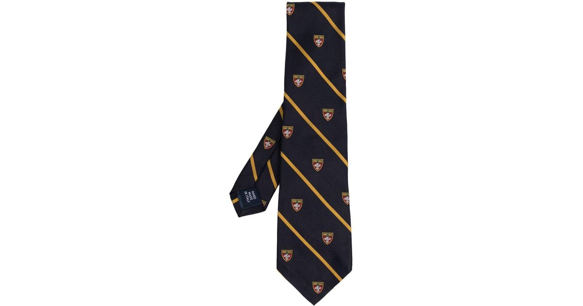 Polo Ralph Lauren Gestreifte Krawatte mit Stickerei in Blau für Herren |  Lyst DE