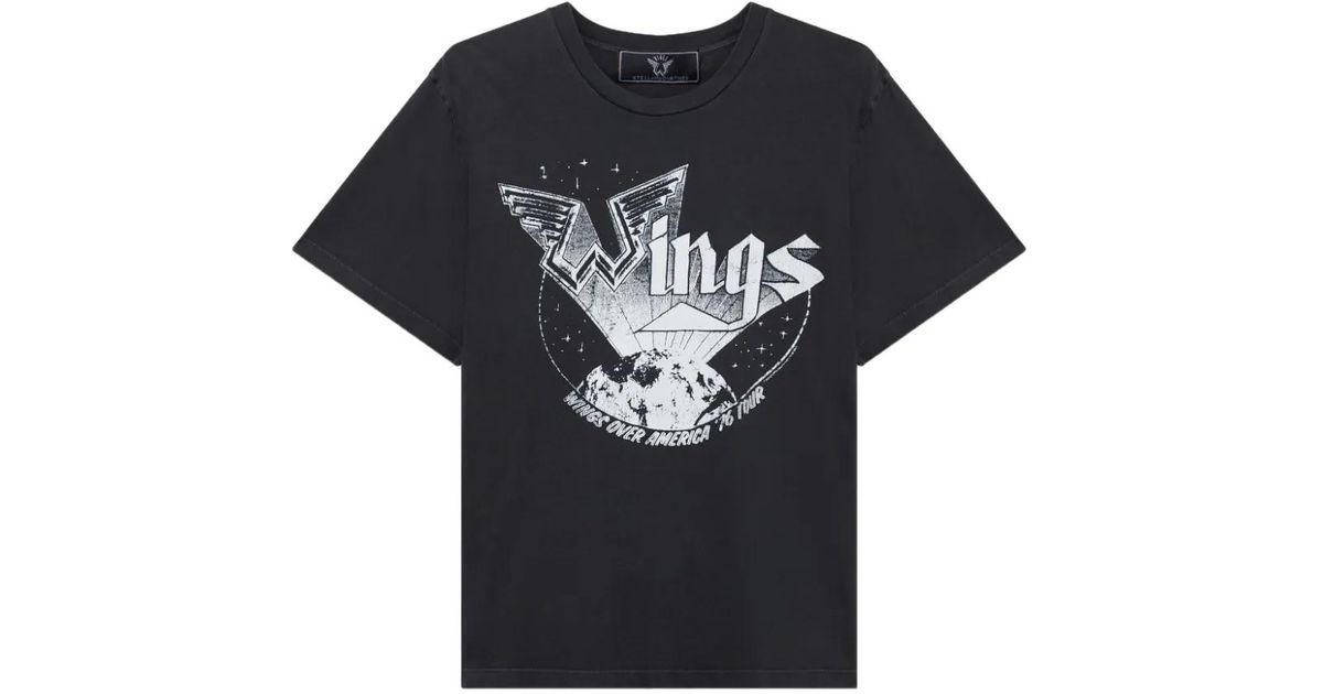 Stella McCartney Wing-Print T-Shirt in Black Lyst UK