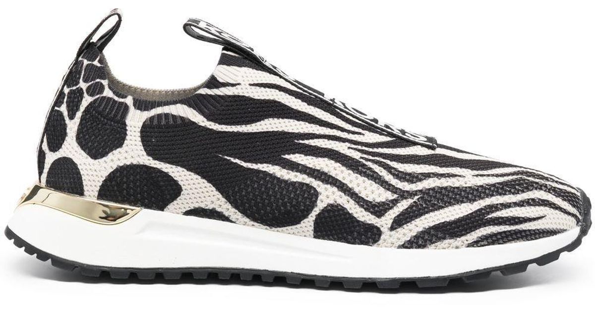 MICHAEL Michael Kors Bodie Animalprint Slipon Sneakers in Black