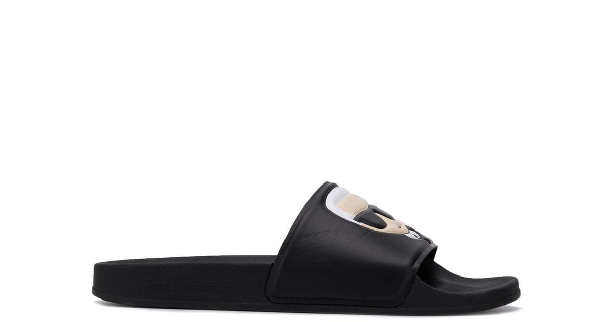 Karl Lagerfeld Kondo Karl Ikonik Slides in Black for Men | Lyst