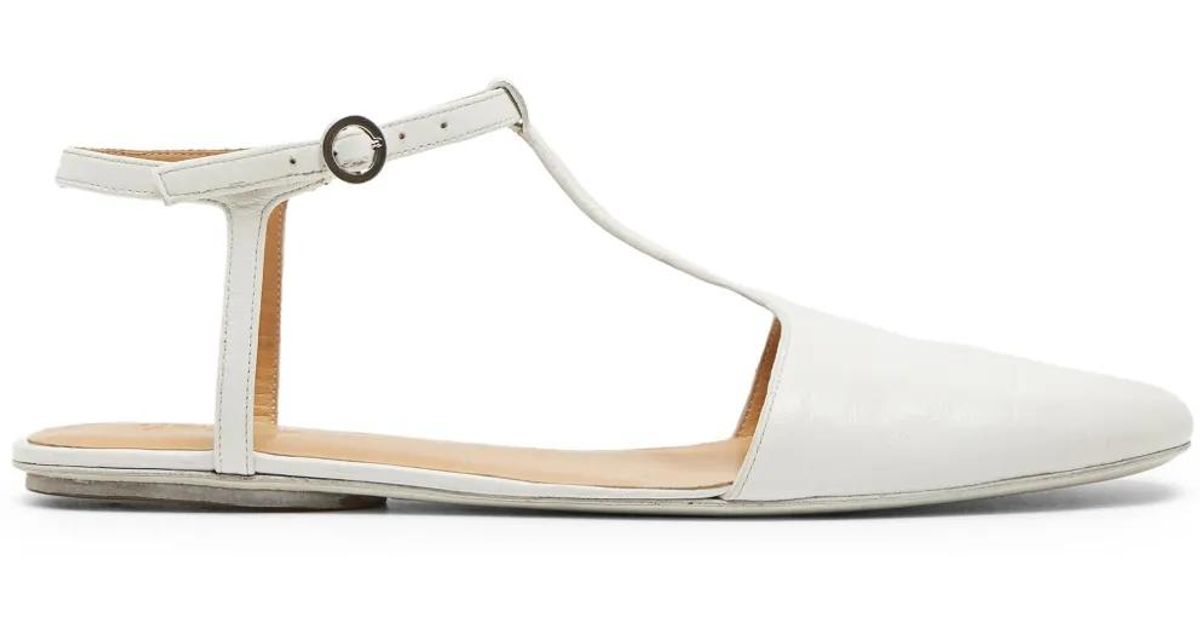 Distesa Marsèll Distesa Leather Flat Pumps in White | Lyst