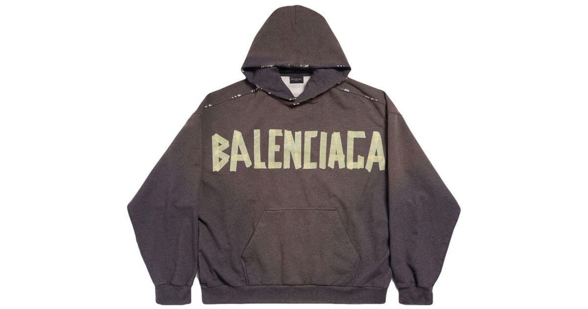 Balenciaga logo deals hoodie grey