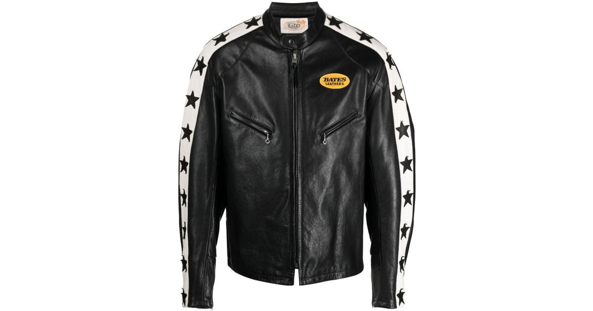 Junya Watanabe Vanson Star-patch Leather Jacket in Black for Junya Watanabe Vanson Star-patch Leather Jacket in Black for