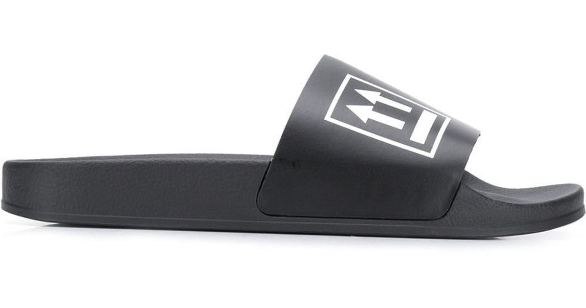 42 新品 OFF-WHITE DOUBLE ARROW SLIDER サンダル Off-White c/o Virgil Abloh Double Arrow Sliders in Black for
