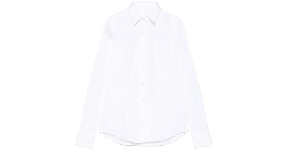 Xacus Sara Buttoned Shirt in White | Lyst