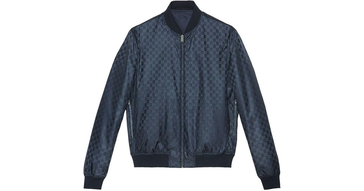 reversible gg nylon bomber jacket