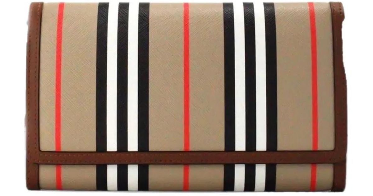Burberry Hannah Icon Striped Cross Body Bag in Brown | Lyst UK