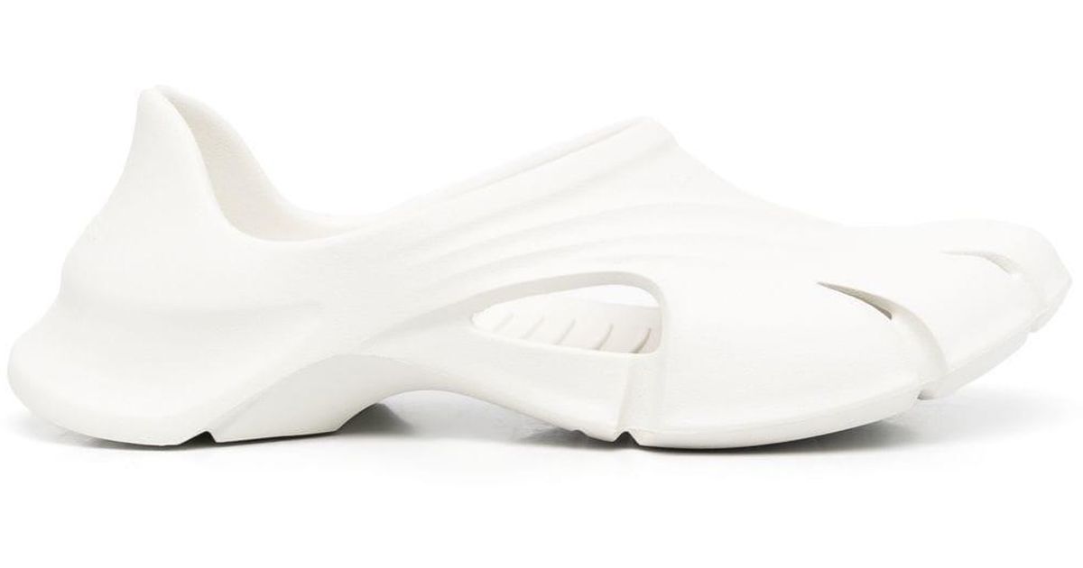 white balenciaga slides