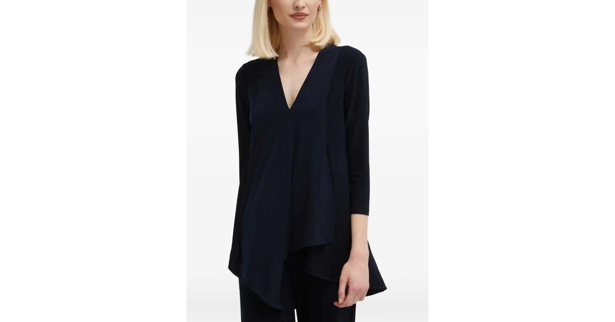 Joseph Ribkoff V-Neck Layered Top in Blue | Lyst