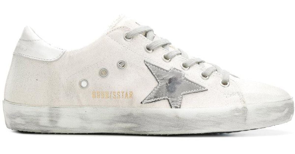 white patchwork shades superstar sneakers