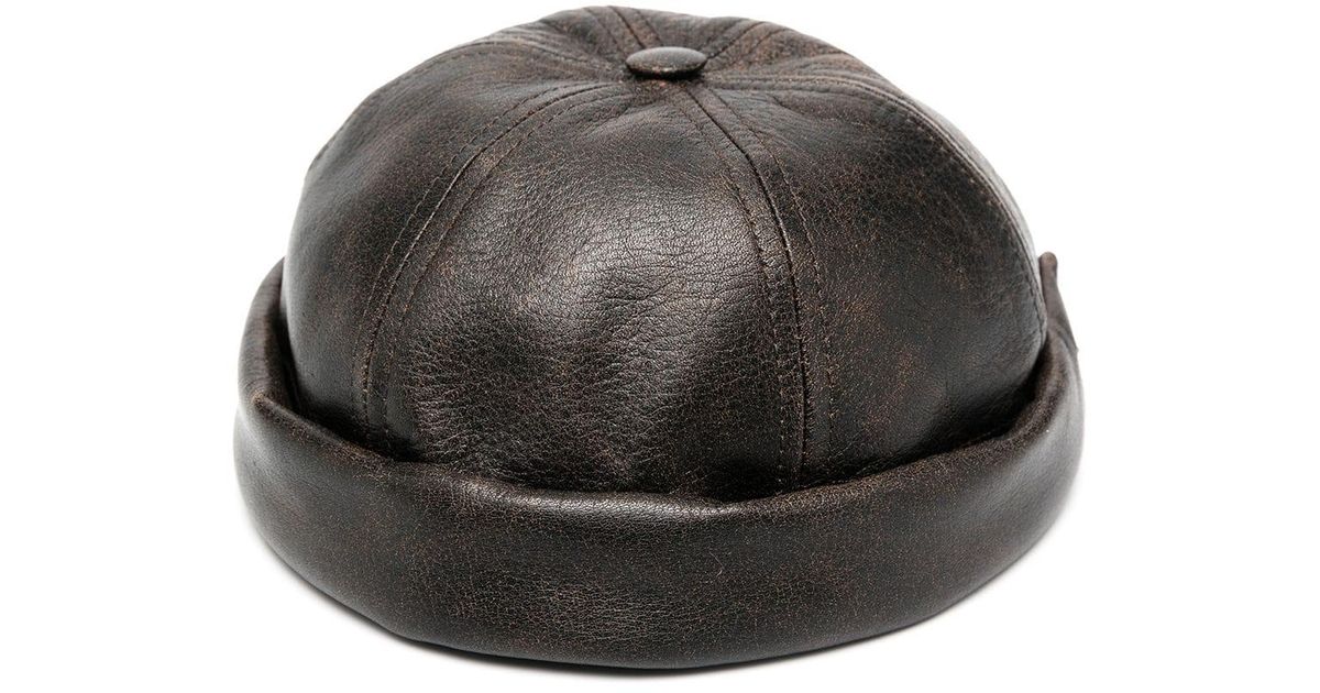 Junya Watanabe Leather Brimless Cap in 