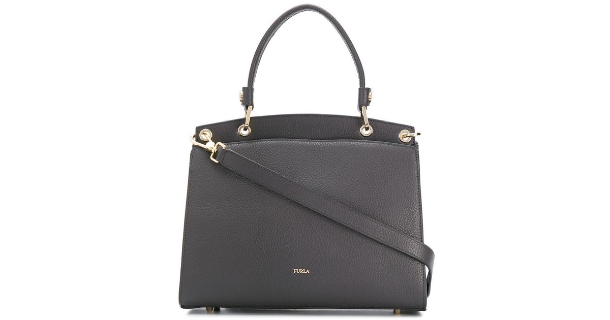 Furla Adele Medium Top Handle Bag in Grey Lyst Australia