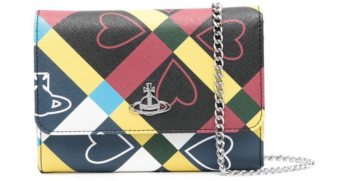 Vivienne Westwood Orb And Heart Check Crossbody Bag in White Lyst UK