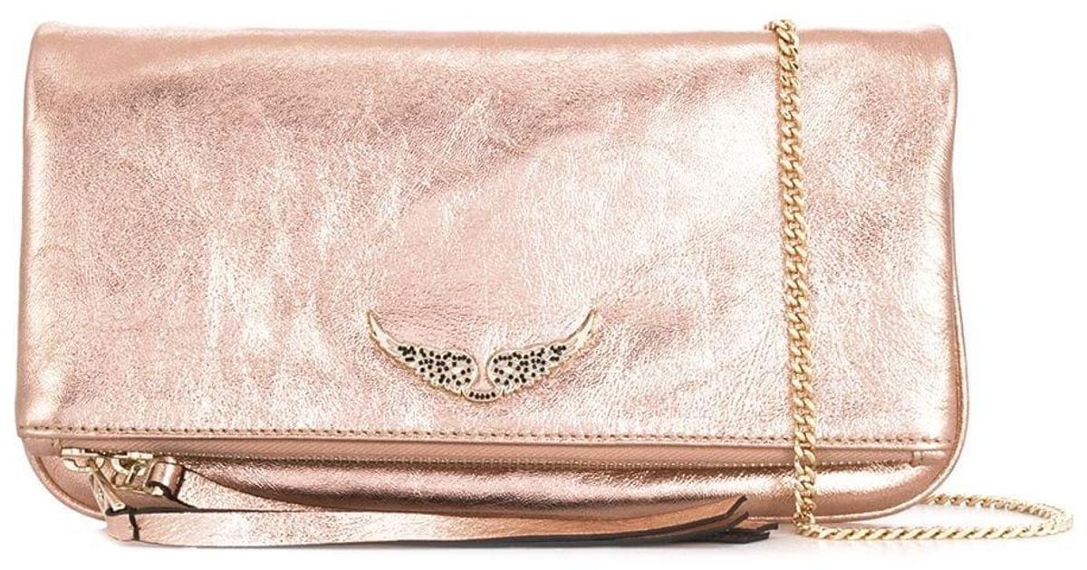 Bolso de mano con efecto de piedra Zadig Voltaire de color Rosa