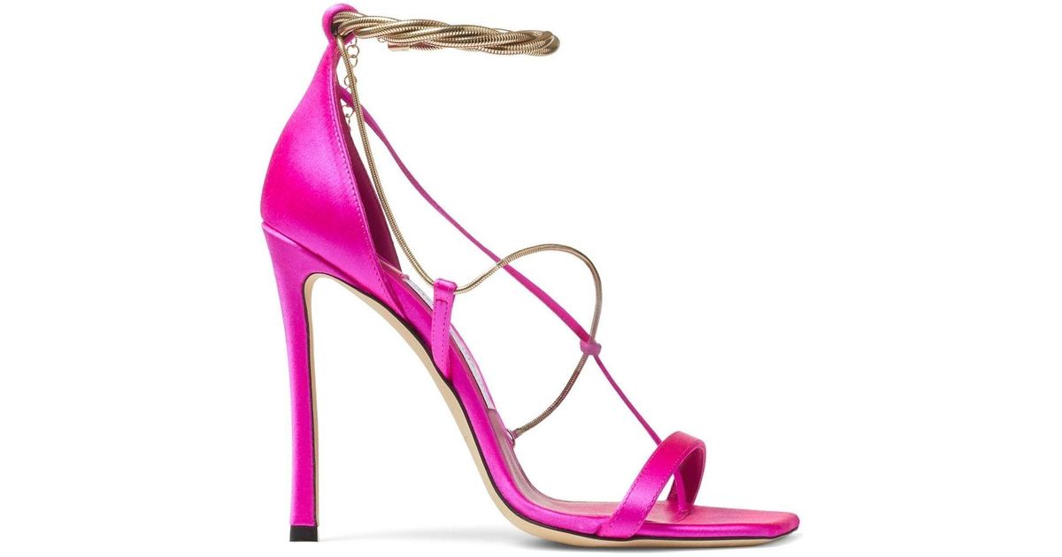 jimmy choo satin sandals