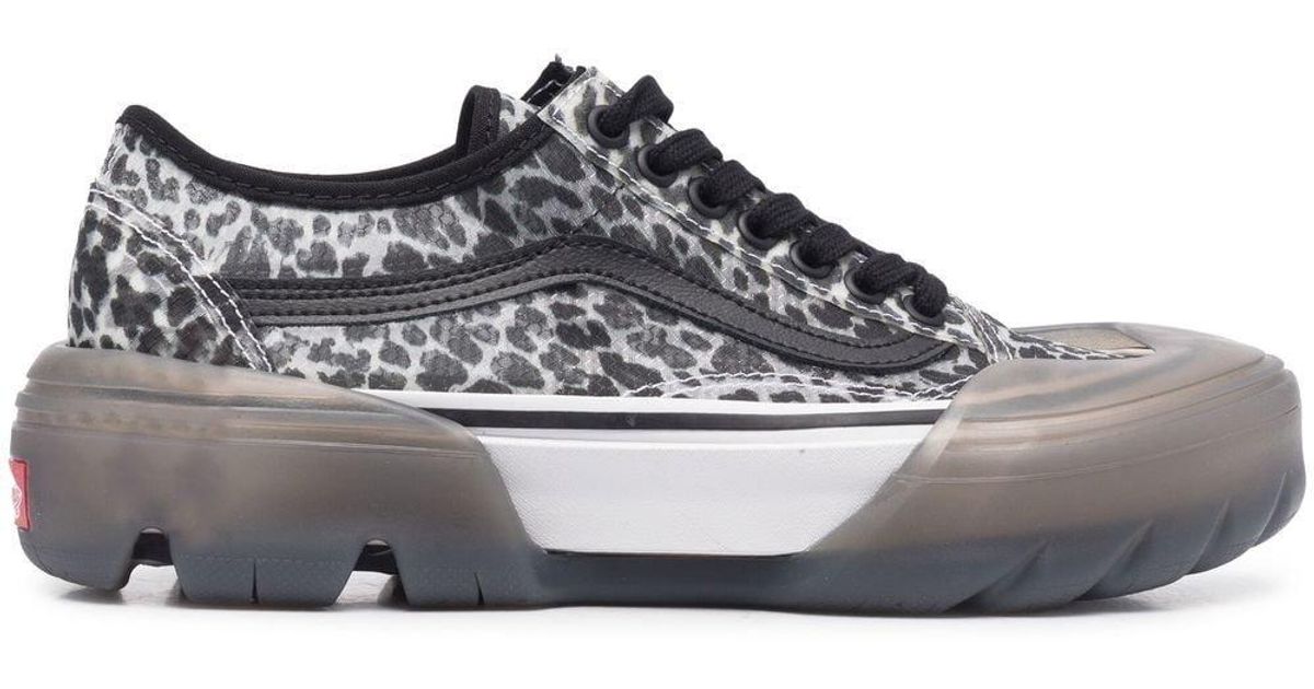 Vans Old Skool Leopard-print Sneakers in Grey (Grey) | Lyst UK