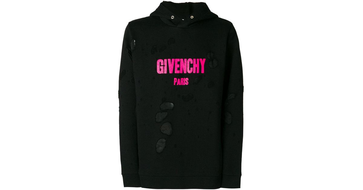 givenchy paris distressed sweatshirt