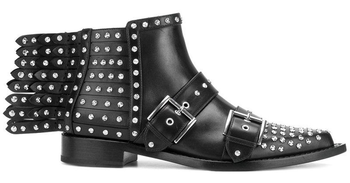 alexander mcqueen studded ankle boots