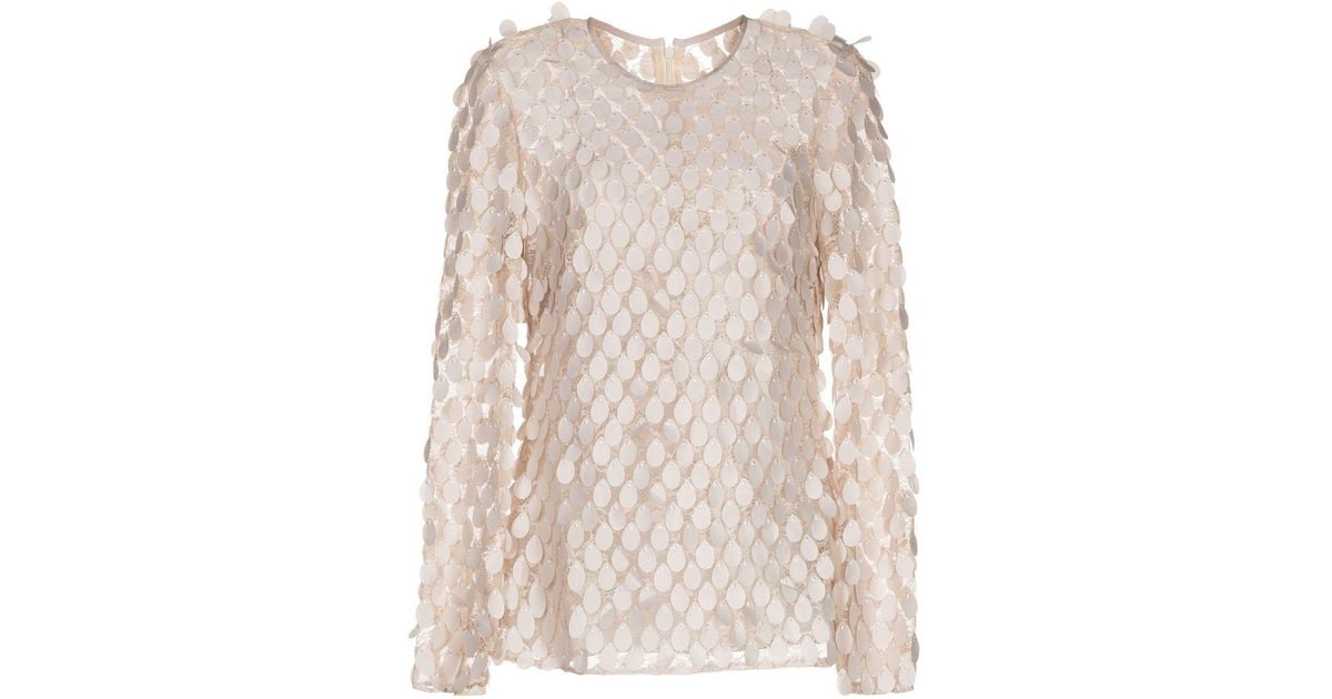 Manning Cartell Supreme Extreme Sequinned Blouse in Natural | Lyst